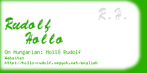rudolf hollo business card